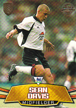 Sean Davis Fulham 2002 Topps Premier Gold #F4